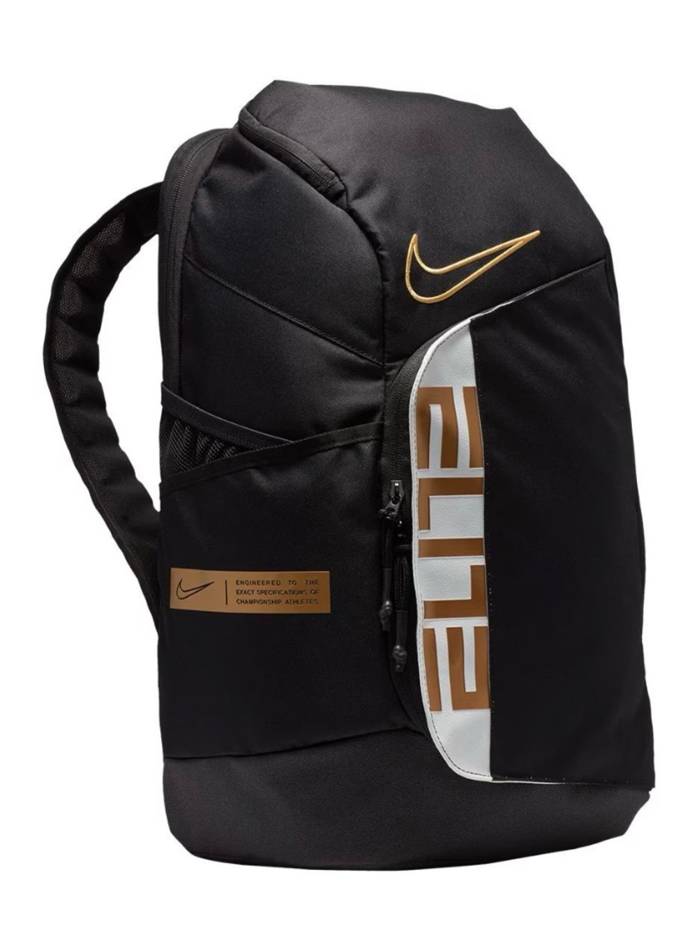 Nike Black Backpack with Gold Accents for Men
